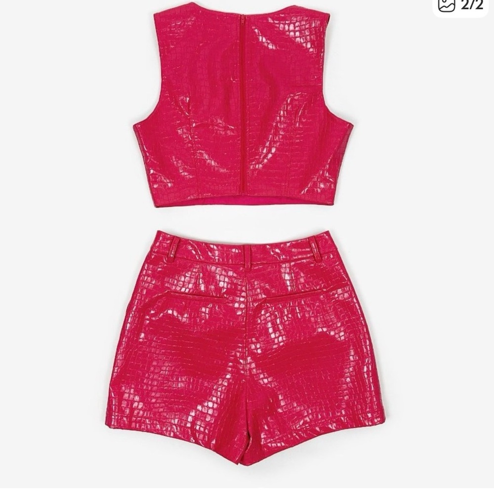 7 For All Mankind Fuchsia Textured Set - Picture 2 of 2
